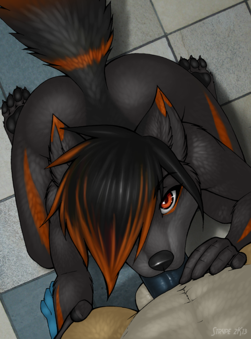 kinkywolftime:  foxylezfurr:  awolthefox:  More art by Strype as requested♥  I want more solos *-*-Jai ^_-  