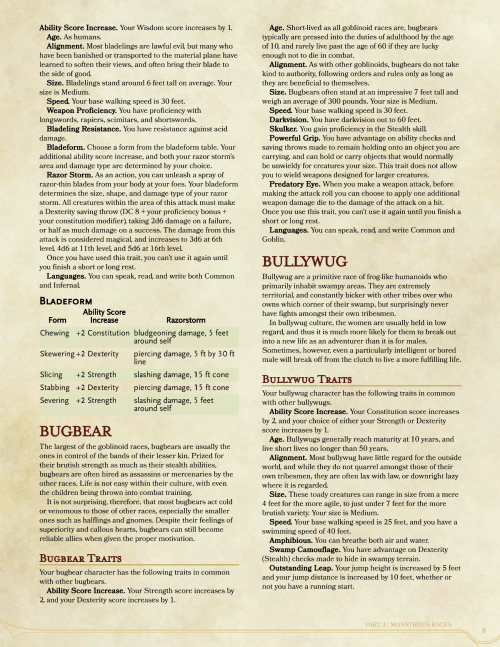 dnd-5e-homebrew:    Racial Handbook Part 2 by Supreme_Slayer  