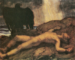 drakontomalloi:  Franz von Stuck - Prometheus.