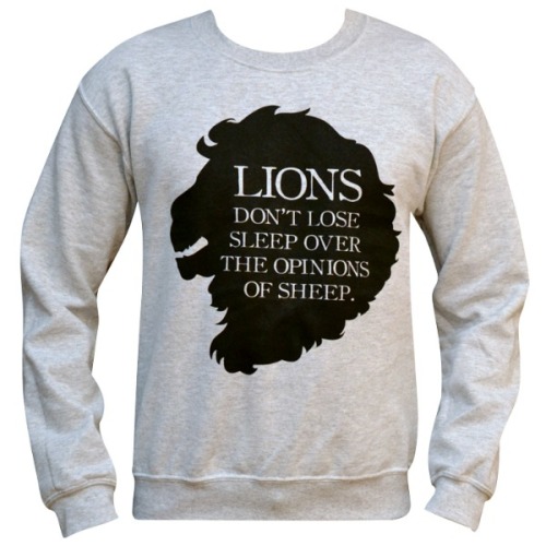 wickedclothes:Wicked Clothes is proud to present to you our newest item: the ‘Lions Don’t Lose Sleep