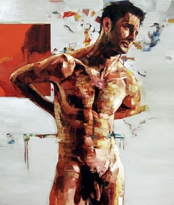 Andrew Salgado,Retinence (Dan In Studio),Oil On Canvas