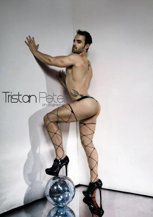 Muscle men in heels