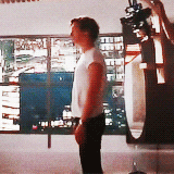 snowstormsss:Benedict being impossible cute behind the scenes of Sherlock series 3