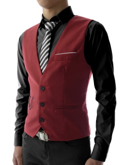 steampunk-and-junk:  (SVE) Mens Slim Fit Chain Point 3 Button Vest by THELEES