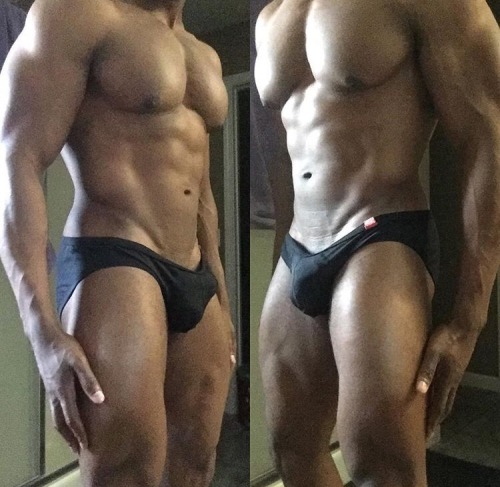 youcallmeyy:  Sexy chocolate with his cheap black jocks