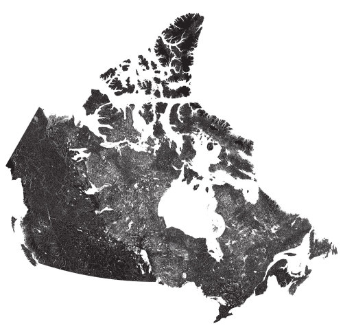 Hydrological Map of Canada by Joy CharbonneauStripped of imposed borders, latitudinal hierarchies an