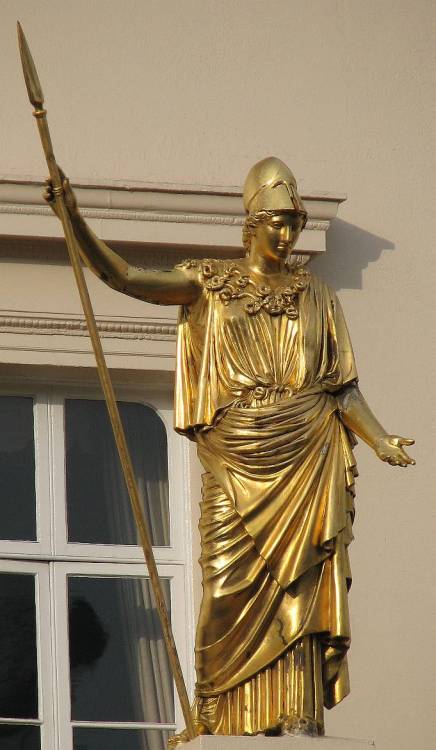 hismarmorealcalm:Edward Hodges Baily RA FRS (1788 – 1867) Golden statue of Pallas Athenae Wate