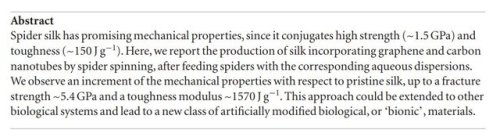 Friendly reminder that we found out that if you spray carbon nanotubes and graphene near spiders the