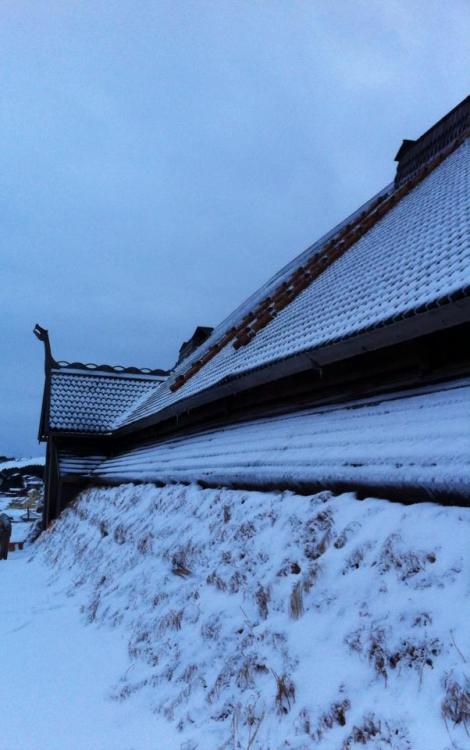 paganroots: Winterly Viking Chieftain’s house by Lofotr Viking Museum 