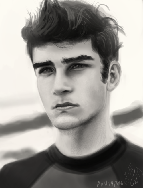 drakoclaudz: Daily #1 - b/w portrait photo study took it slow and focused on construction and facial