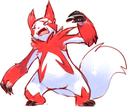 mamamartyr:  skybear59:  dan-rowbell:  That’s not so hard, i’m just asking a mega zangoose.  I would love this  Meeee too