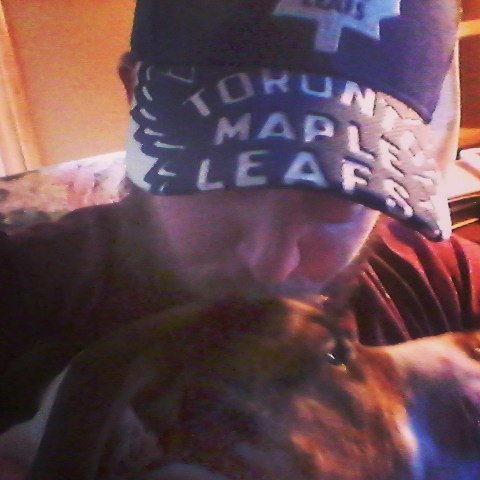 Well yhis #dog is ready for the #leafsgame #leaffans #leafsnation #pitbullsofhalifax #pitbullsofinst