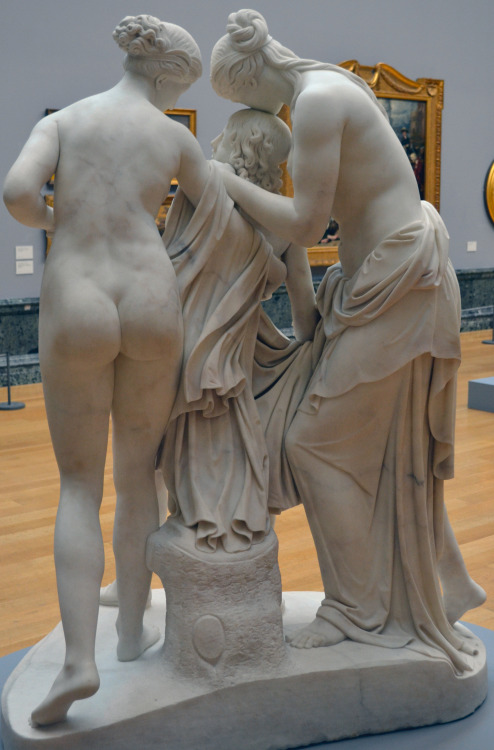 Hylas Surprised by the Naiades (1837) John Gibson (1790–1866)This life-size statue group in white ma