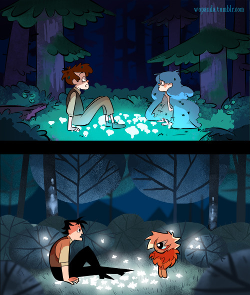 wopanda:  I painted 12 pictures of the same motive in 12 different styles of existing animations and/or comics to get an idea of how long they take to make and which could possible be fit for a bachelor film. I’m quite fond of Amelie Flechais style,