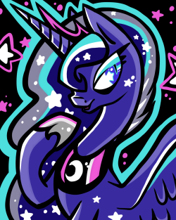 elrincondelpony:  Princess Luna by OkapiFeathers