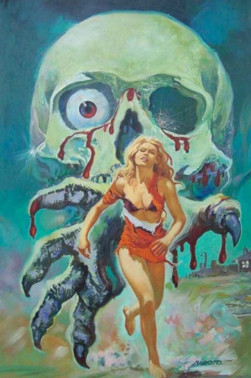 Vintage horror illustration by Spanish artist, Esteban Maroto.