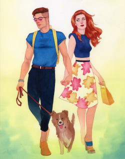 kevinwada:  Scott Summers and Jean Grey90s