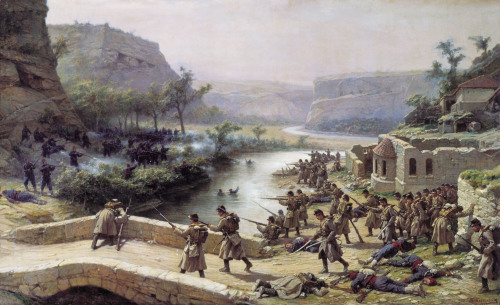 enrique262: Russo-Turkish War, fight near Ivanovo Chiflik on 2nd October 1877. (By Pavel Kovalevsky)