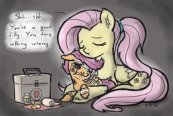 king-kakapo:   Fluttershy cradling an abused