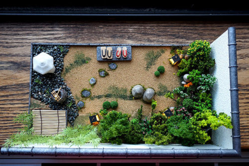 sosuperawesome: Miniature 1/12 Japanese Gardens, Restaurant and Bakery Dioramas, by Ritz Junk Yard o