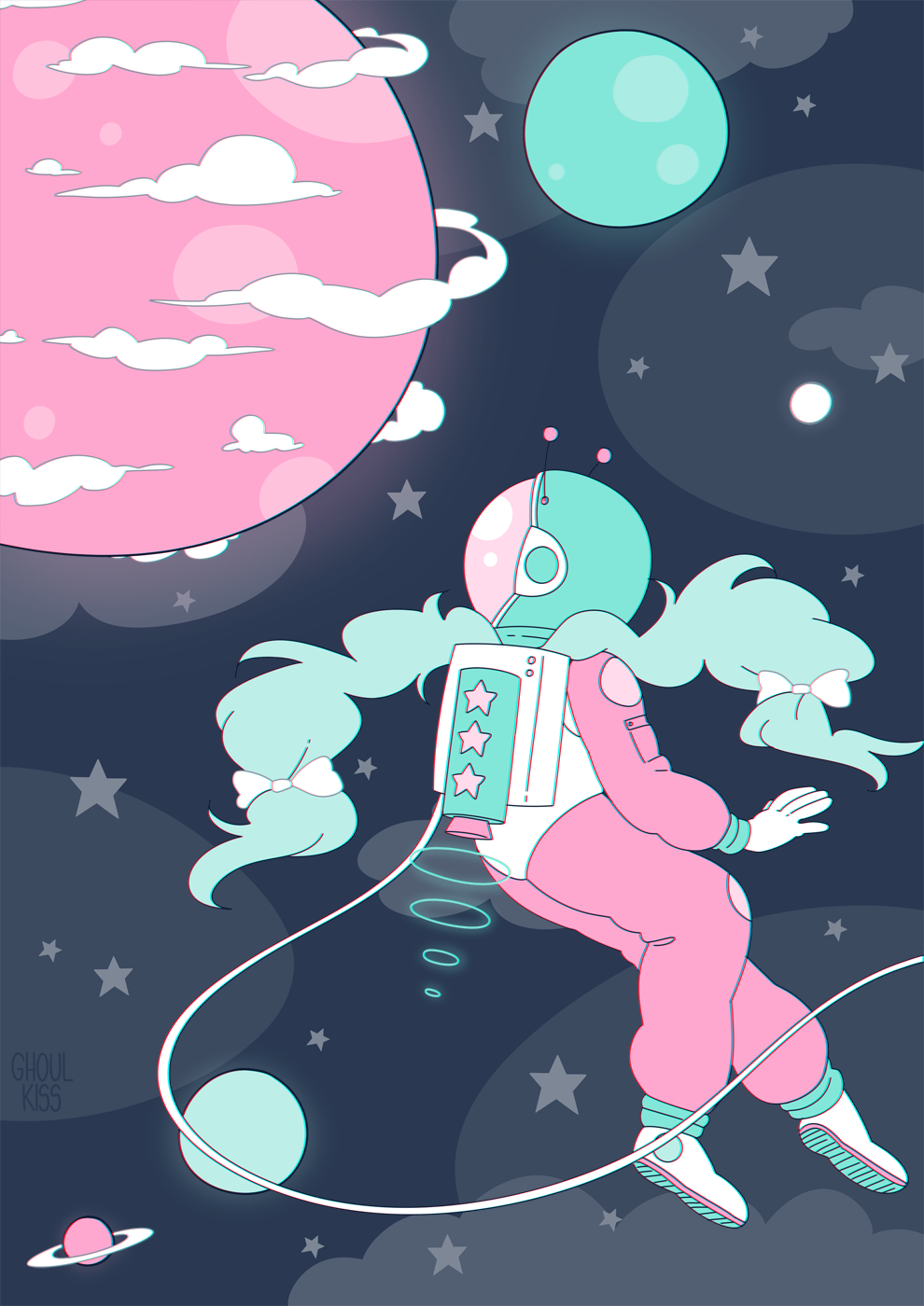 ghoulkiss:  space poster for college work *___*