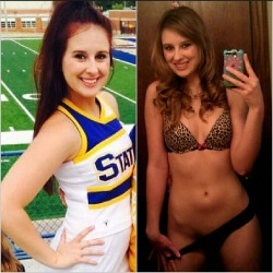 slutsoftheinternet:  Slut submission  Morgan Trent - 21yo, Oklahoma, Southeastern Oklahoma State University Cheerleader, Disney Intern. 