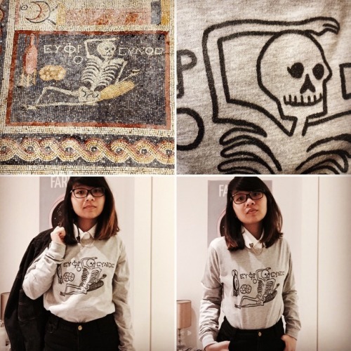 reimenaashelyee: Remember the ancient chill skeleton wishing you to enjoy life? I made merch of him 
