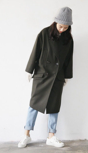 daeum:  마랑 더블 롱 코트 (KHAKI)  92,000원 