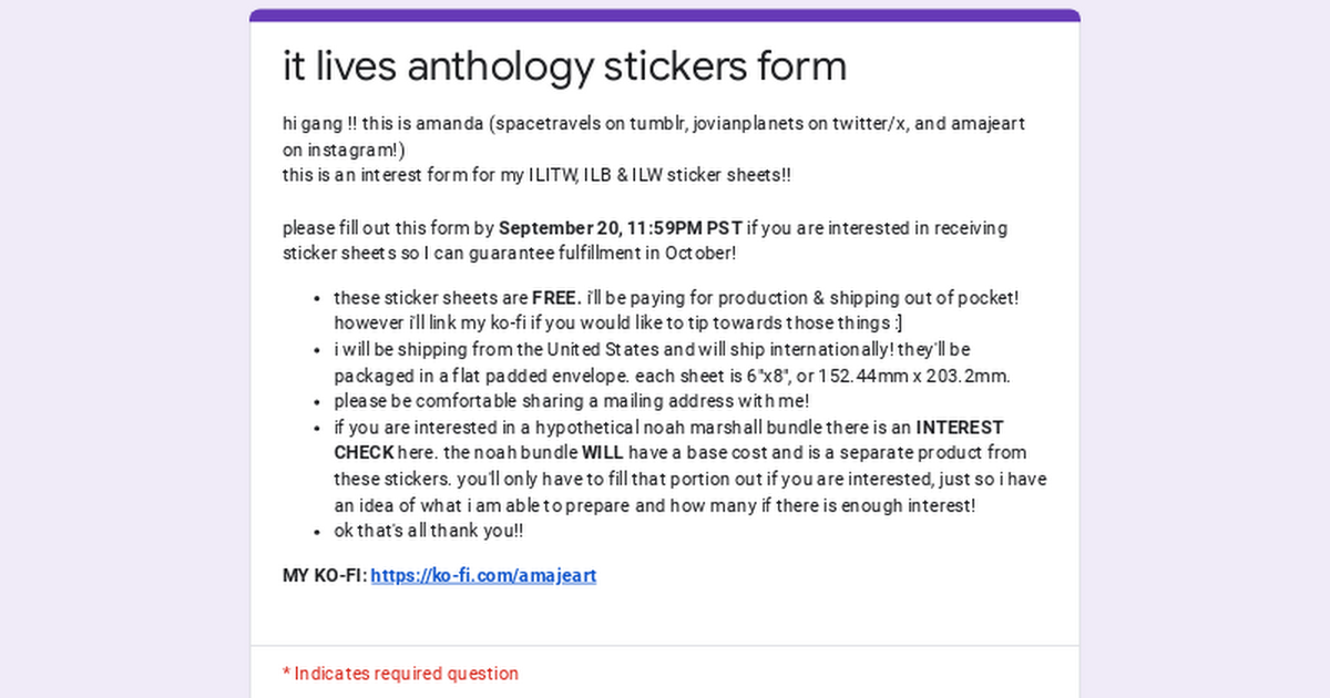 it lives anthology stickers form