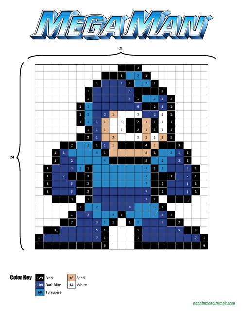 Mega Man:  Mega ManMega Man and all related characters are owned by Capcom.For more perler bead