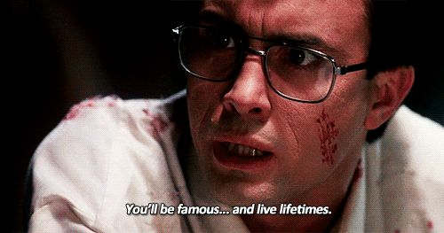 horror-movie-fixx:  We can defeat death.We can achieve every doctor’s dream.You’ll be famous… and live lifetimes. Re-Animator, 1985