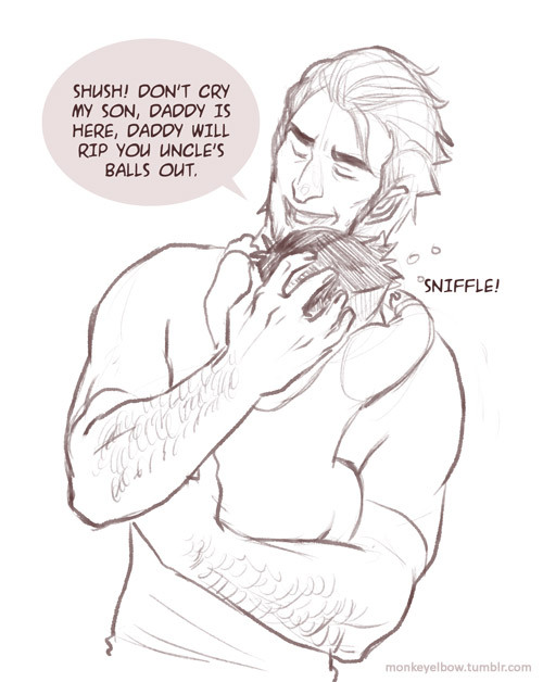 monkeyelbow:Peter you’re a terrible uncle.Baby Derek and Papa Hale returns!! Only for fun :D