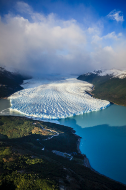 tulipnight:  Aerial view of glacier in rural landscape by Gable Denims