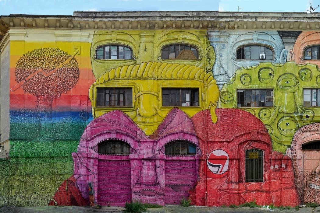 exhibition-ism:  Blu hits an old military warehouse in Rome with this massive mural 