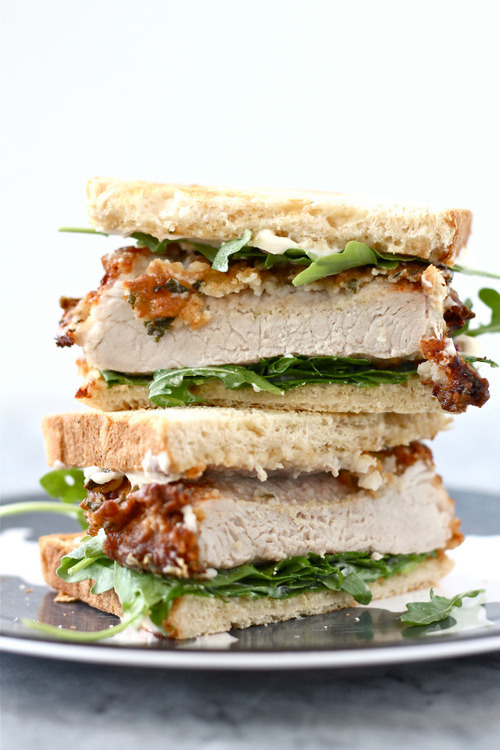 verticalfood:  Buttermilk Sage Fried Pork Chop Sandwiches (by Perpetually Hungry)