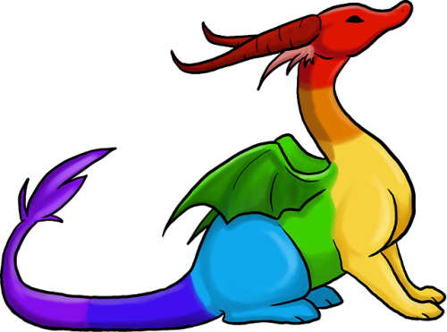 foldingfittedsheets: I’m updating my pride dragons! I’ve always felt the shading ended u