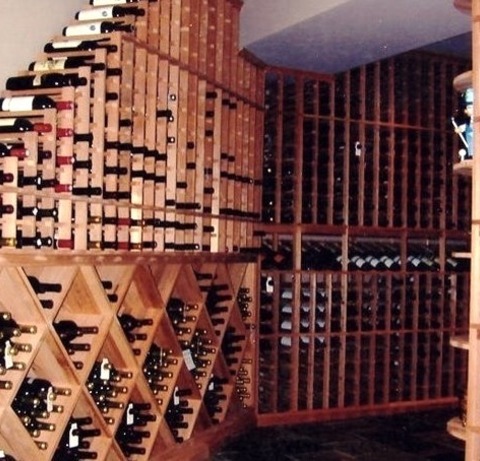 Wine Cellar SeattleAn Illustration Of A Sizable Transitional Wine Cellar With Display Racks And A Floor