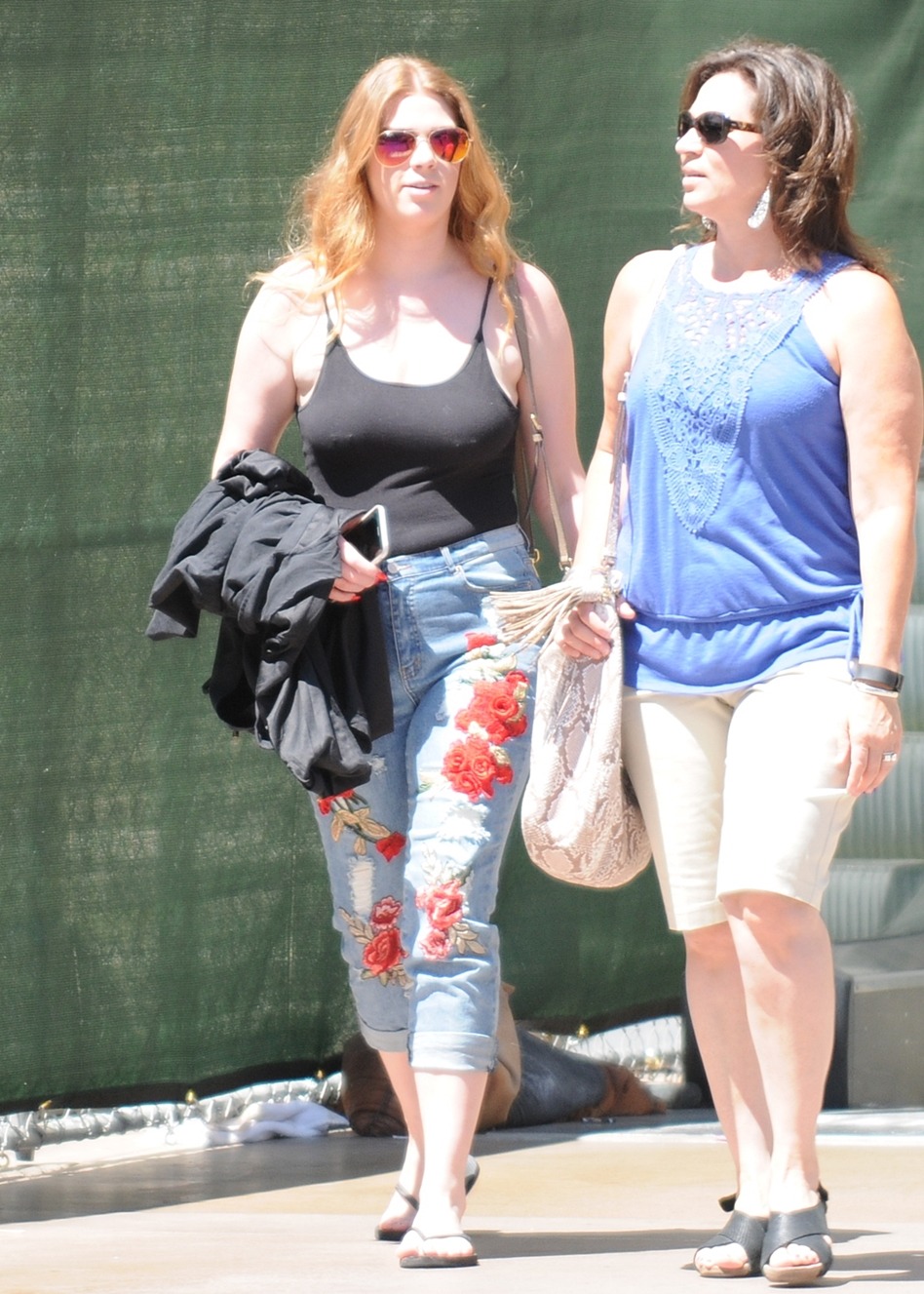 Saw her from way across the street.