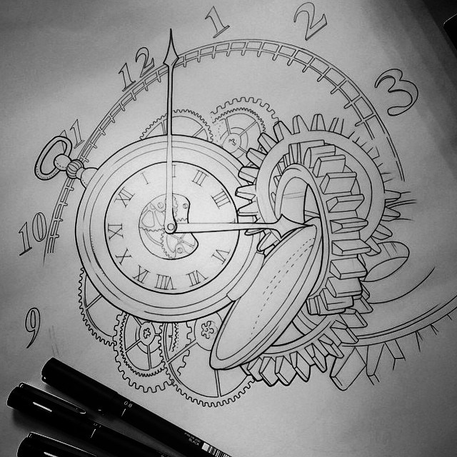 Fallen Sparrow Tattoo Co. - Done by @johnurutattoos #clock #gears  #blackandgreytattoo #fallensparrowtattoos #kissimmee #fl | Facebook
