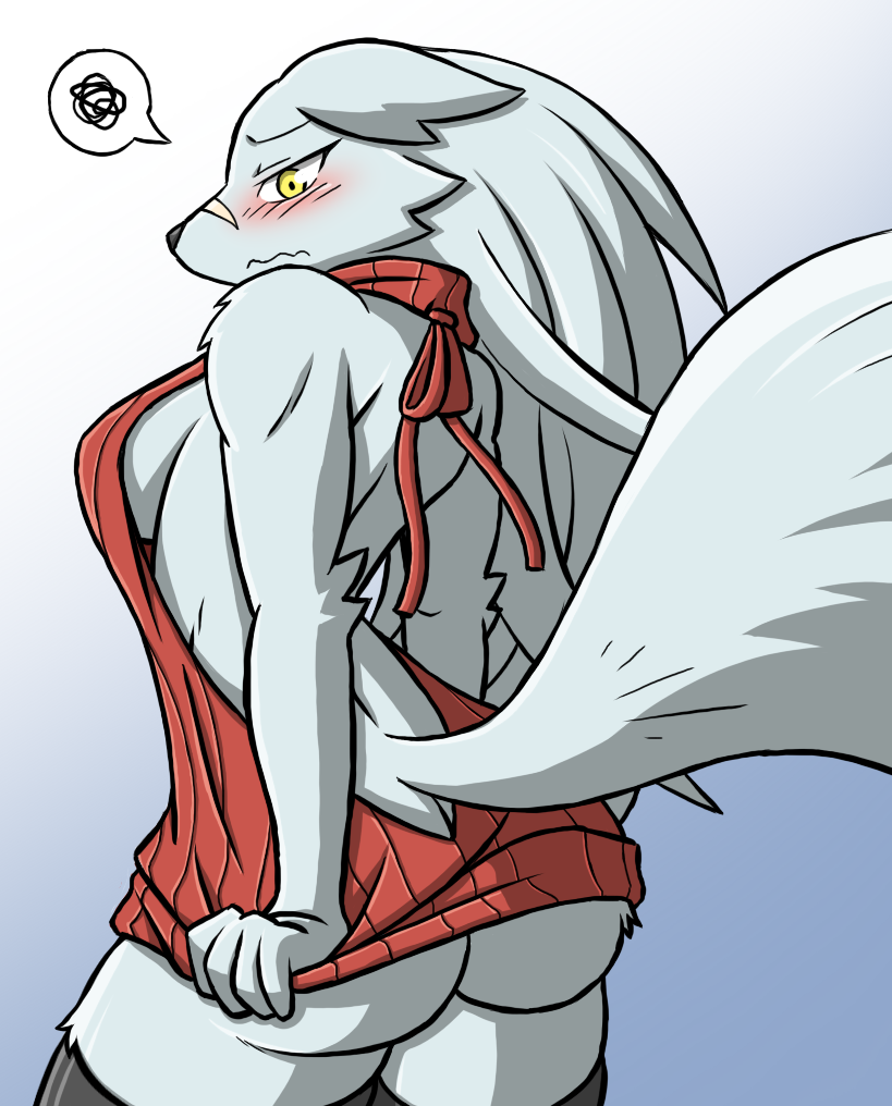 rakkunsfw: It won’t fit over the booty! x: