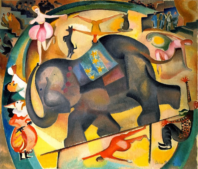 igormag: Alice Bailly (1872–1938),  The Elephant,  1922. oil on canvas,  86 x 100