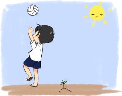 kusakkabe:  idk if kageyama would have the patience to take care of a plant but the idea is really cute 