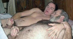 incest78:  Father and son jerking off together