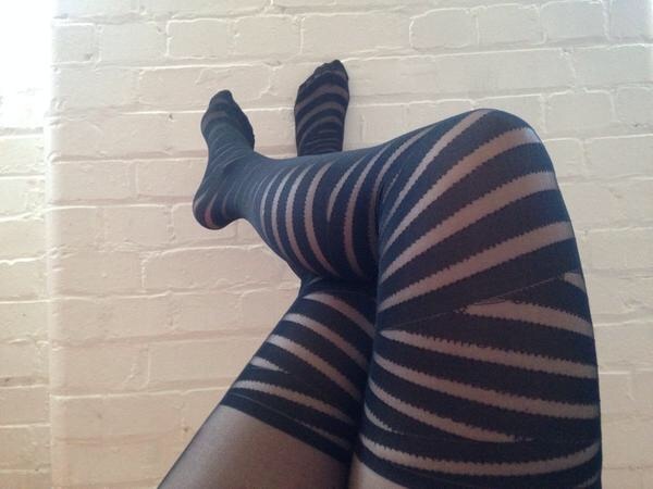 fuckyesnylons:beautiful shot of her new pair of tights! 😍