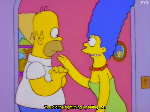 galemalio:I love Marge’s words. The writers could’ve just made her make fun of homer and his suppose