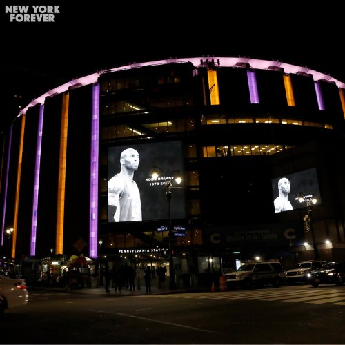 thepurpletape: MSG pays tribute to Kobe Bryant New York will always love you!!!