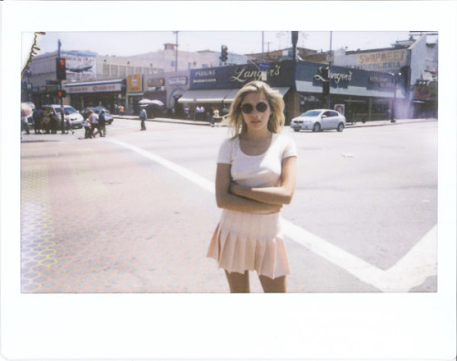 americanapparel:  Casey wearing the Baby Rib Crop Top and Tennis Skirt. Summer 2013.  Casey flashes her boobs after yesterday’s tease. ♥