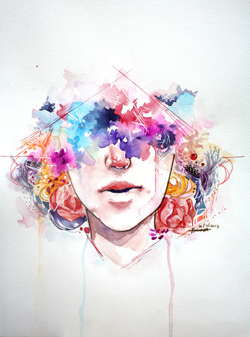 eatsleepdraw:  [art]Blocked ©c.m.aranza|2013 prang x faber castell for more of my artworks do check out upmysecretattic.tumblr.com