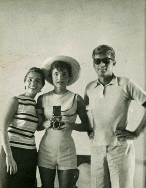 youngfirstlady: A rare photograph of Ethel Kennedy, left, Jackie Kennedy and the president from 1954