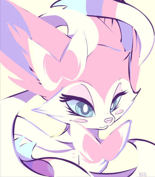 dinocasino:I didn’t like the first sylveon so i redrew it and now i gotta go bye   Ooo what a pretty Sylvy~ <3